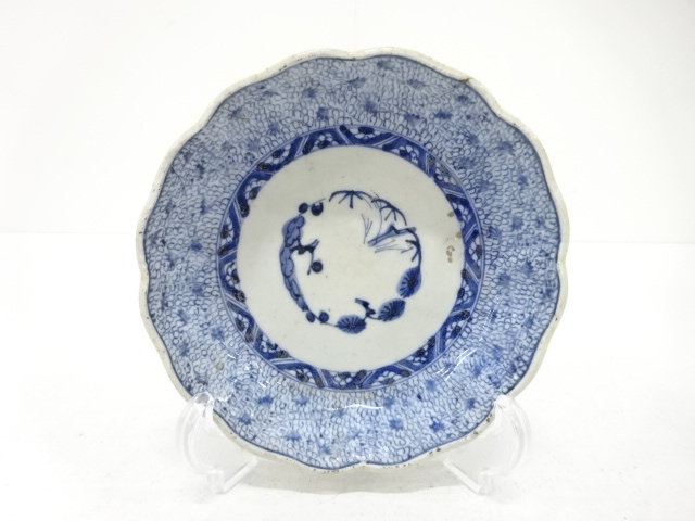 古伊万里　みじん染付　松竹梅　なます皿